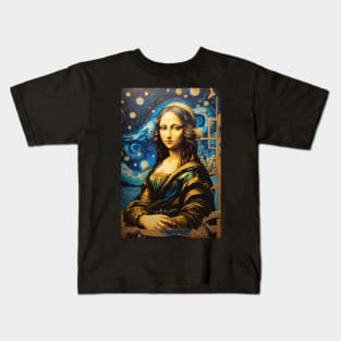 Modern Mona Lisa v2 Kids T-Shirt